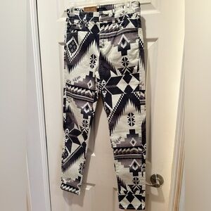Polo by Ralph Lauren Black & White Aztec Skinny Jeans